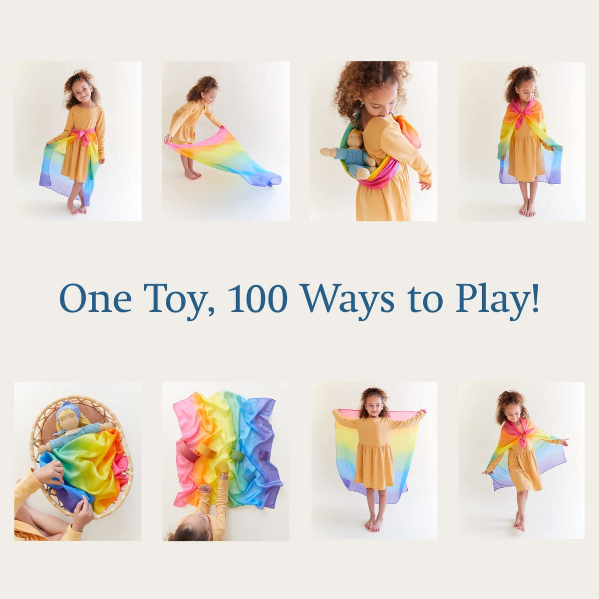 Sarah's Silks Enchanted Playsilk dress-up hero for creative costume play.