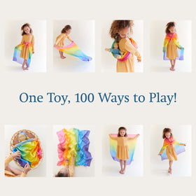 Sarah's Silks Enchanted Playsilk dress-up hero for creative costume play.
