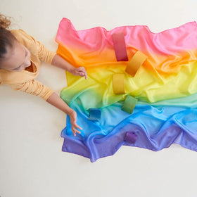 Sarah's Silks Enchanted Playsilks blossom for garden-inspired pretend play and gentle color storytelling