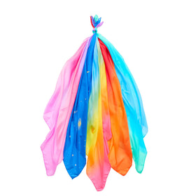 Sarah's Silks Enchanted Playsilks rainbow for imaginative dress-up and color-rich play