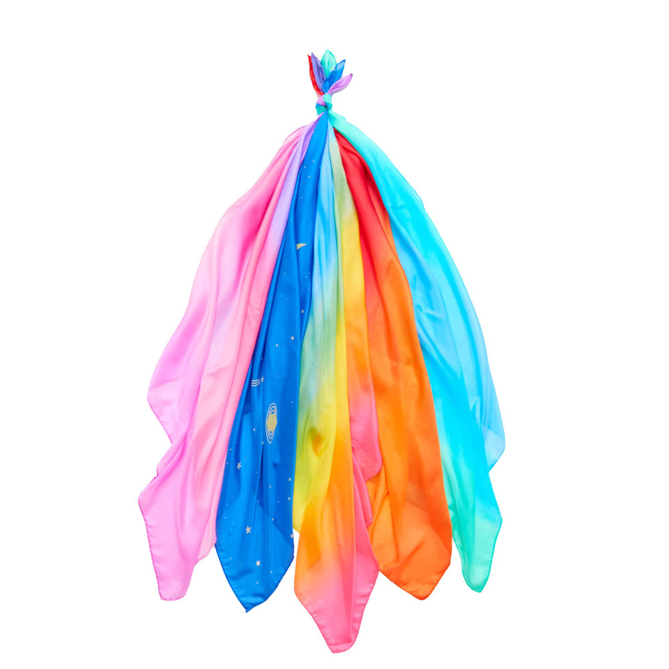 Sarah's Silks Enchanted Playsilks rainbow for imaginative dress-up and color-rich play