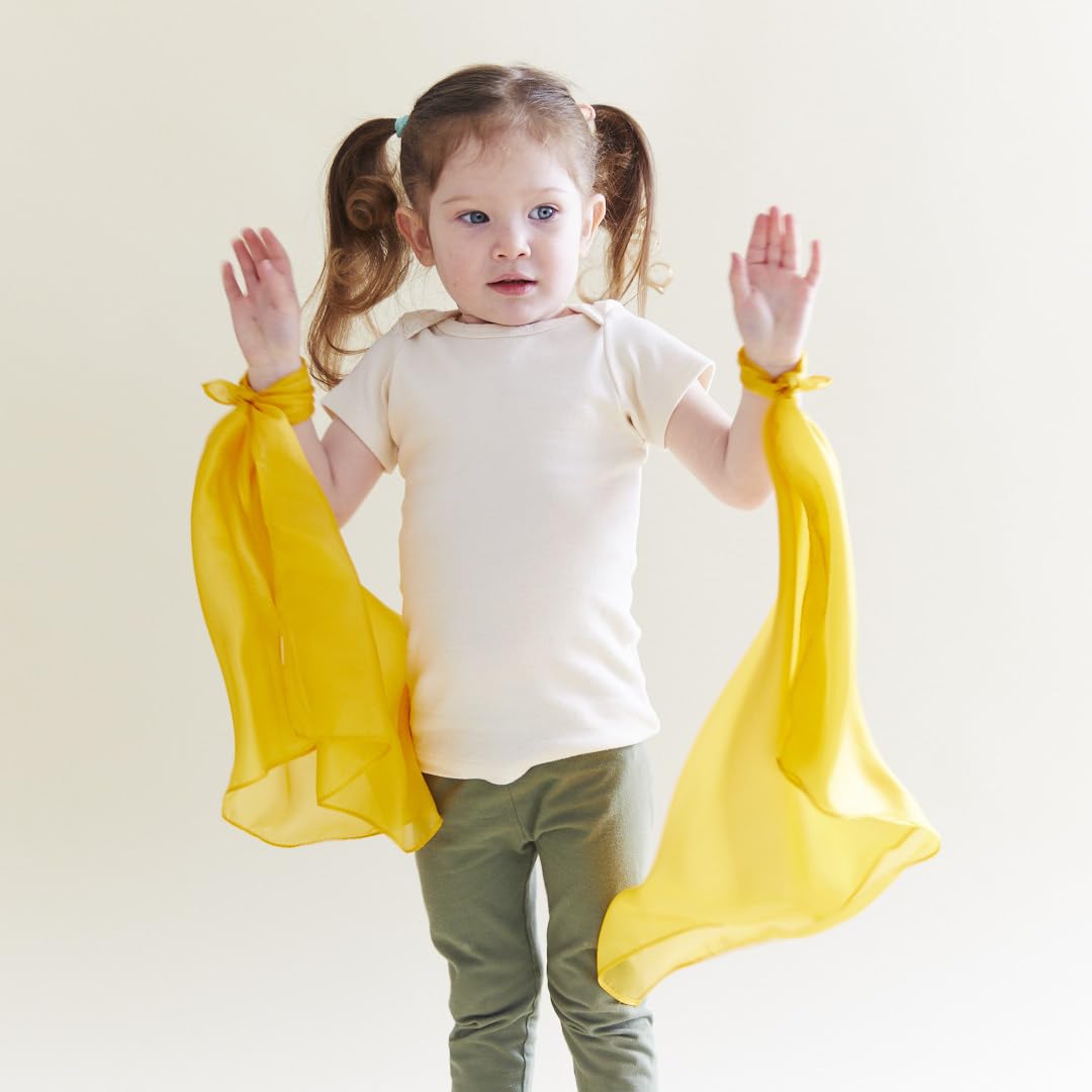 Sarah's Silks mini Playsilks orange color for energetic pretend play