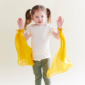 Sarah's Silks mini Playsilks orange color for energetic pretend play