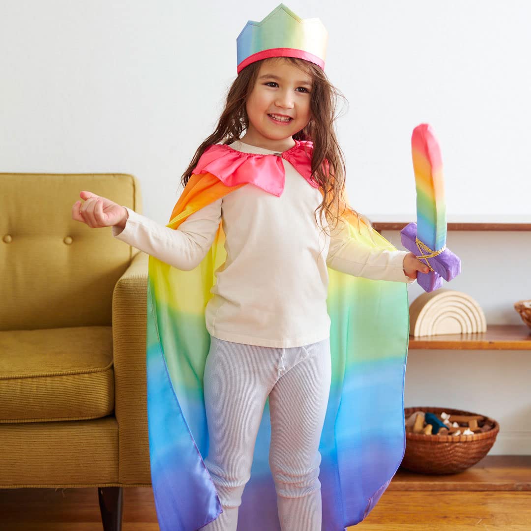Sarah's Silks Rainbow Cape packaged for gifting with non-toxic dyes