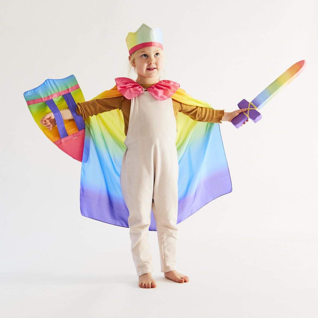 Sarah's Silks rainbow foam sword with silk wrap close-up highlighting silk detail