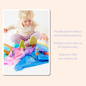 Sarah's Silks sea playsilk evokes ocean adventures and imaginative exploration.