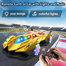 SASBSC RC car side view highlights 360° rotation for dynamic driving adventures.