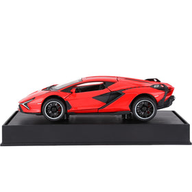 SASBSC red diecast car with lights and engine sounds