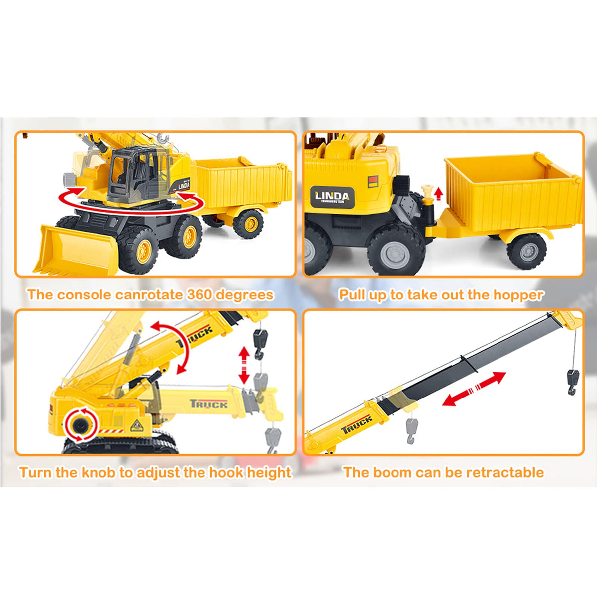 SASBSC toy trucks indoor-outdoor durability for versatile play sessions.