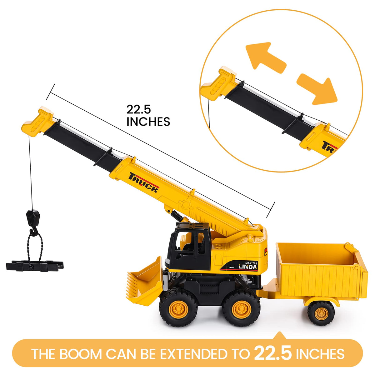 SASBSC toy trucks sound and light feature enhances interactive playtime.