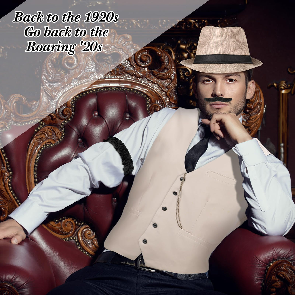 SATINIOR pre-tie bow tie completes polished vintage style
