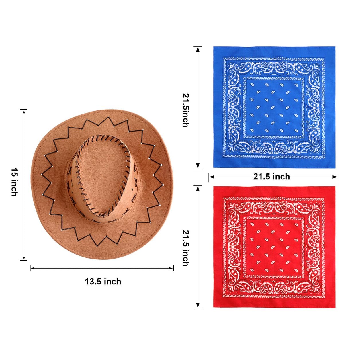 SATINIOR bandanna white pattern detail adds playful touch to costumes.