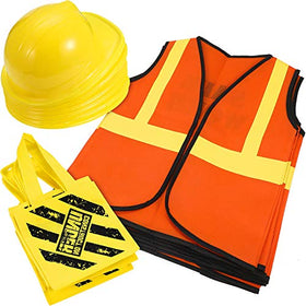 SATINIOR construction tote bag yellow, ideal for party favors and small toys.