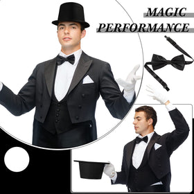 Satinior family photo props with top hats for memorable moments.