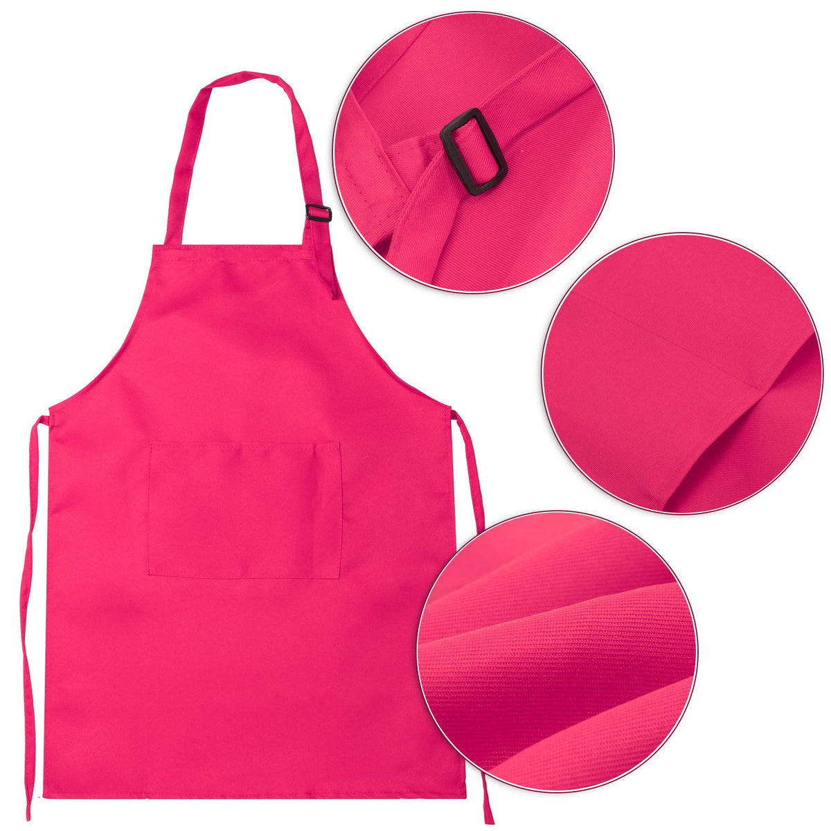SATINIOR apron features adjustable neck strap for growing children.