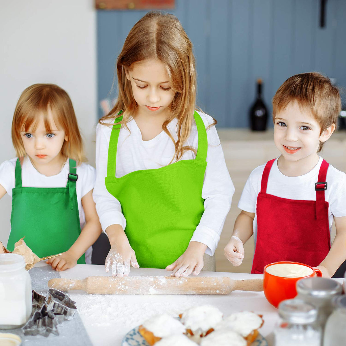 SATINIOR durable polyester resists spills during crafts and cooking.