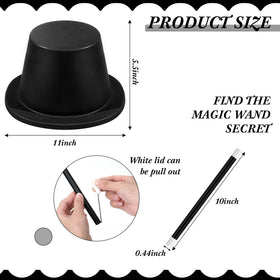 Satinior magician wands black and white pair for classic stage props.