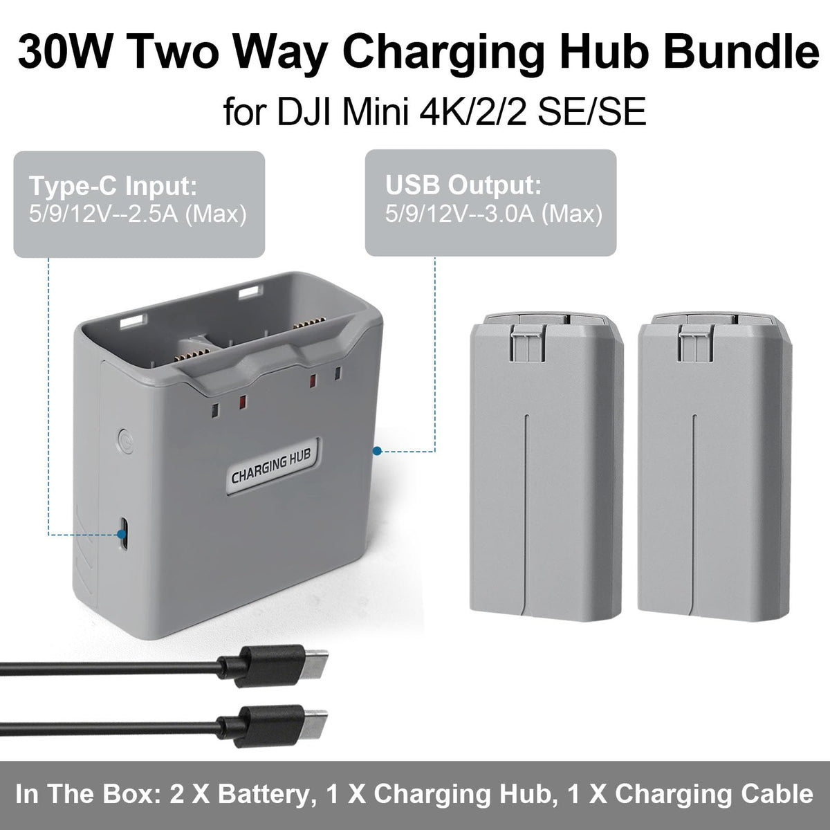 Satonaka two way charging hub enables safe and smart charging for two batteries.
