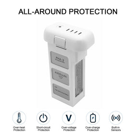 Satonaka Phantom 3 battery back view confirms compatibility with DJI models.