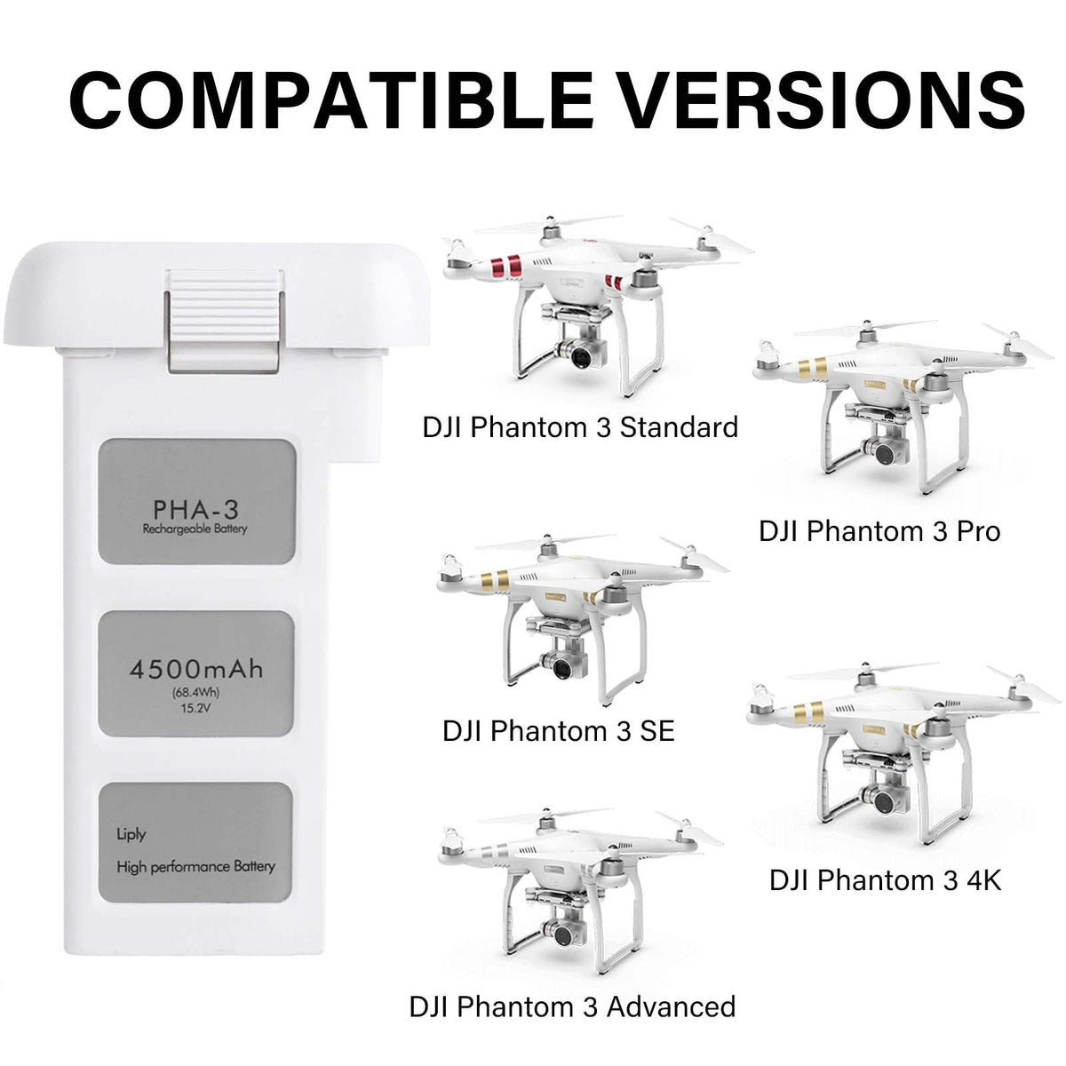 Satonaka Phantom 3 battery LED indicators close-up show status at a glance.