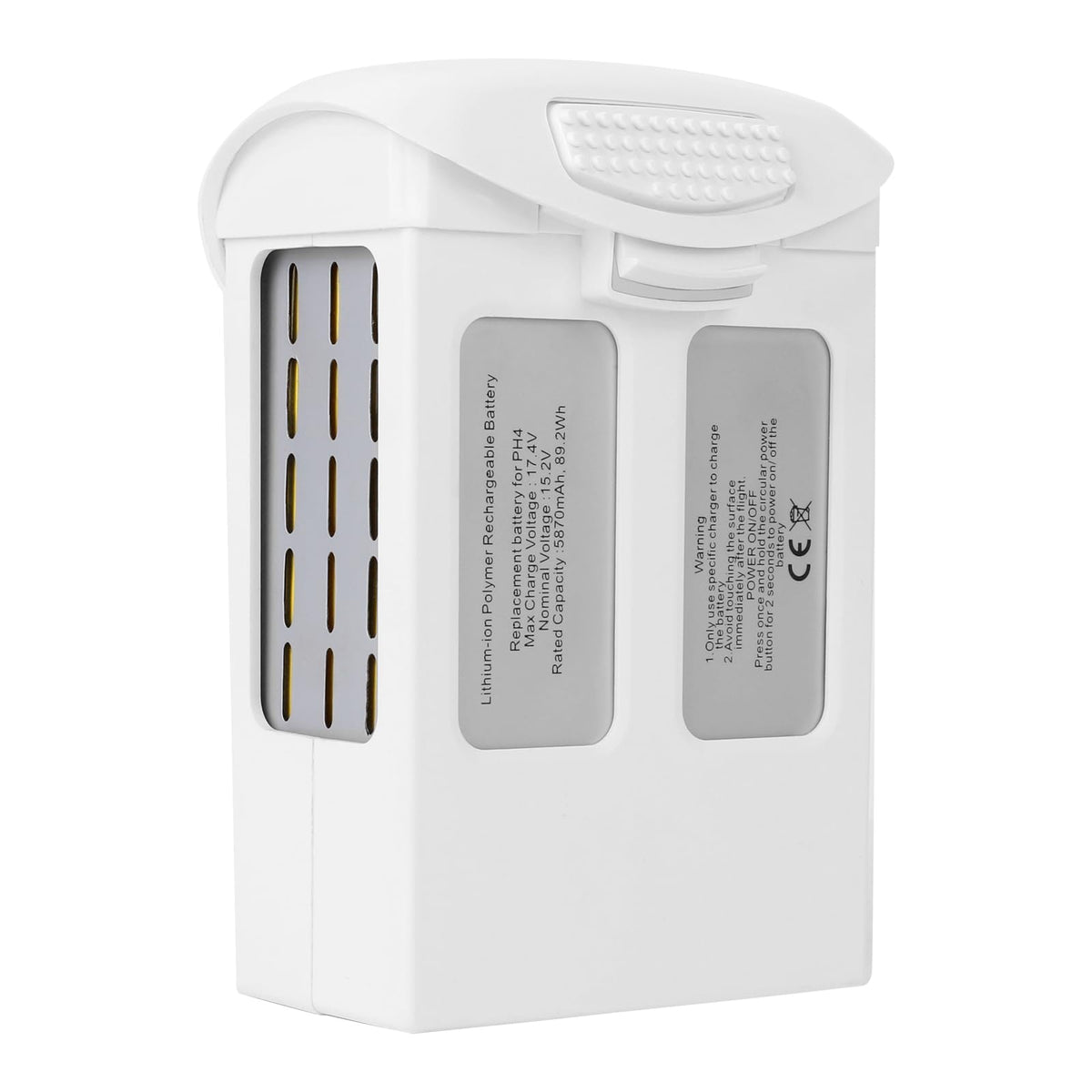 Satonaka Phantom 4 battery front view, showcasing design and power.