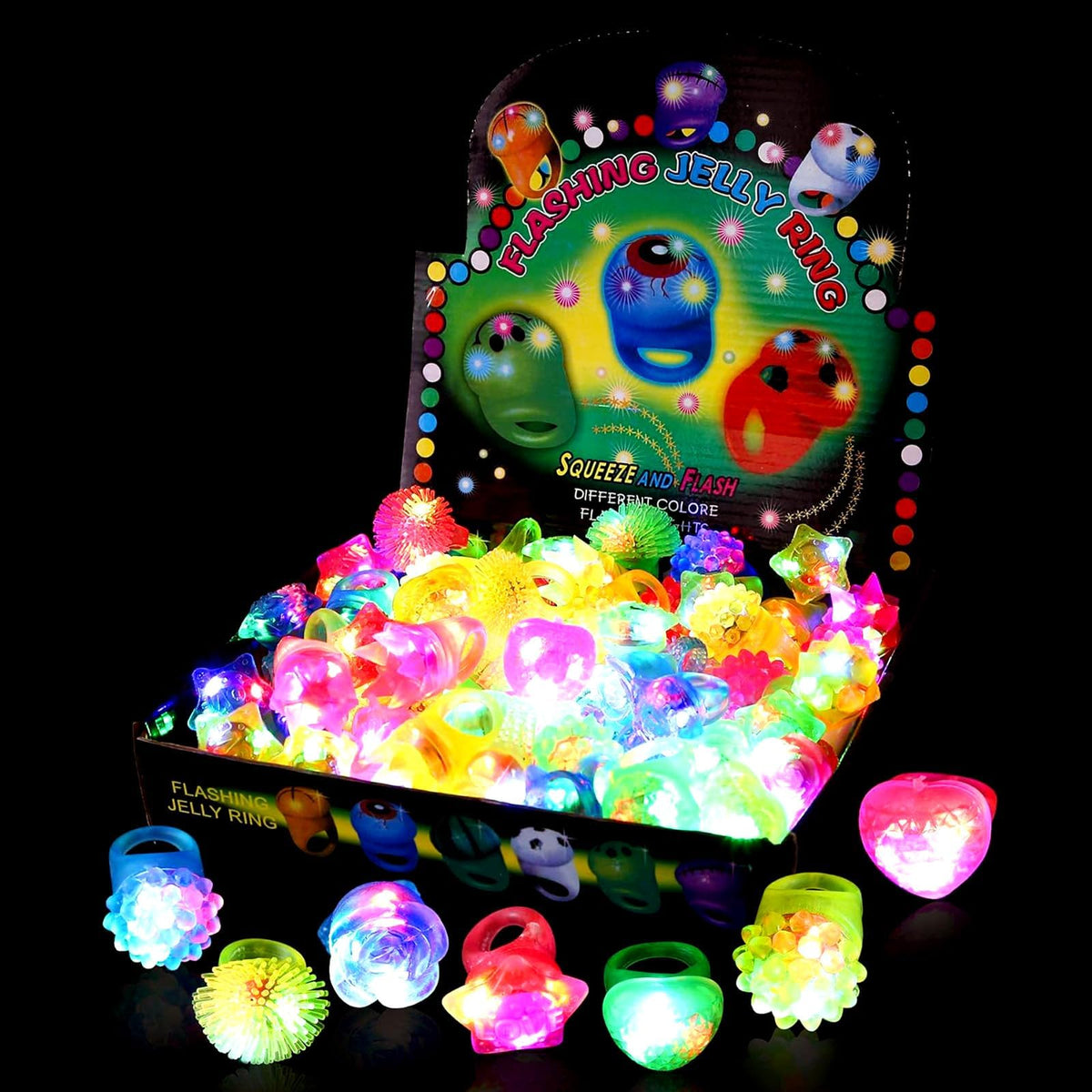 Sauyoza light up rings in green glow add festive flair to games