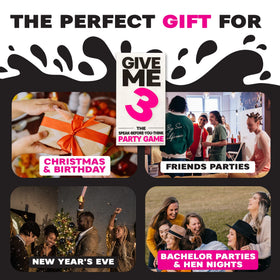 SAVANA Give Me 3 quick play setup for minimal prep and big laughs.