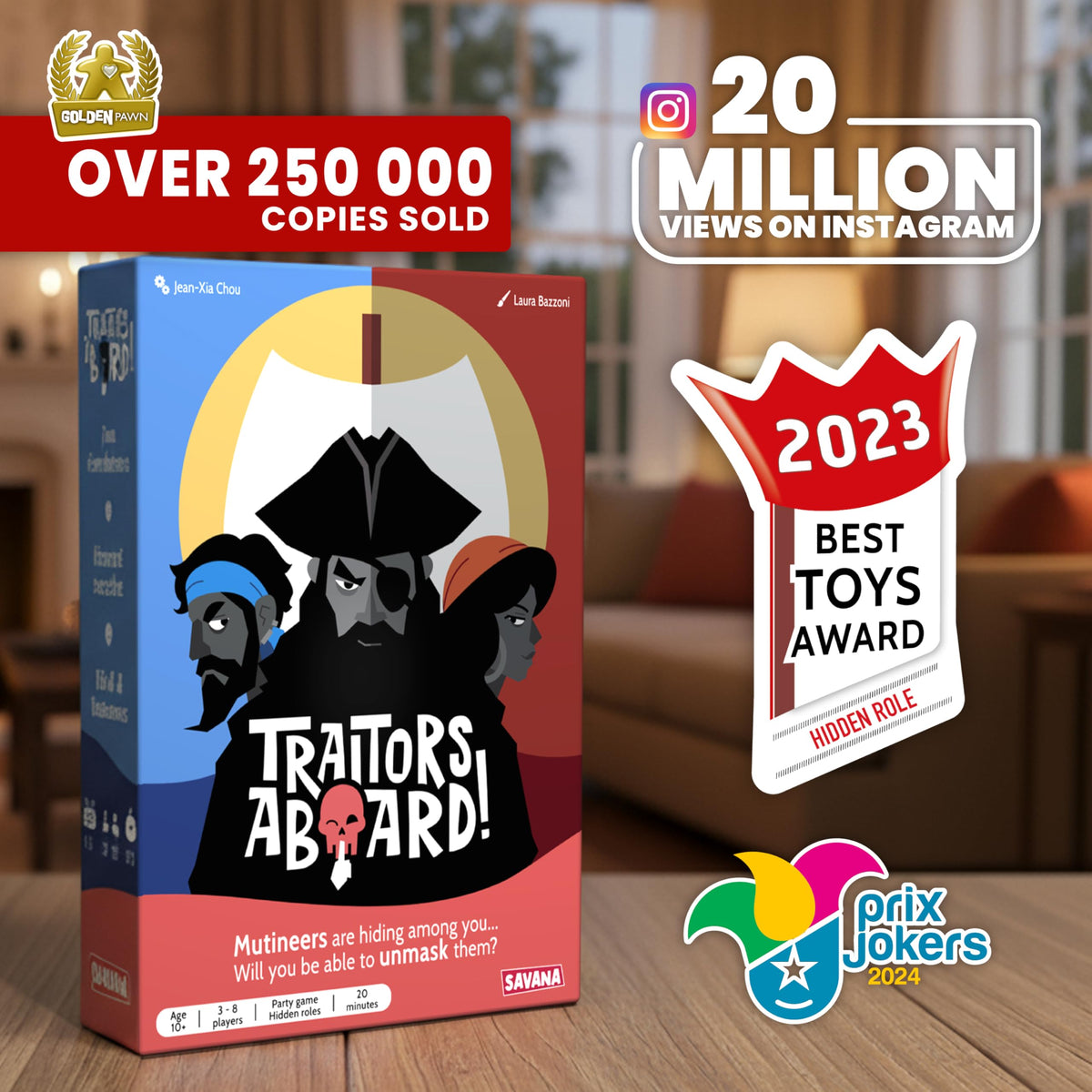 SAVANA Traitors Aboard age range graphic confirms 10+ suitability.