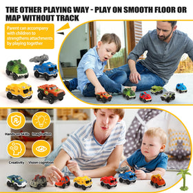 Save Unicorn six-pack dino track cars ideal gift for kids