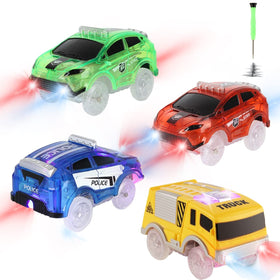 Save Unicorn replacement four-pack front view with LED glow for nighttime play