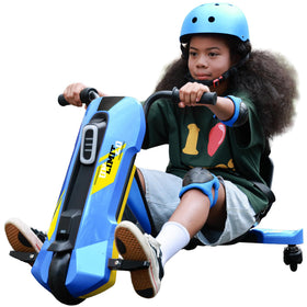 SaveJoy electric go kart for kids enables smooth 360° drift action.