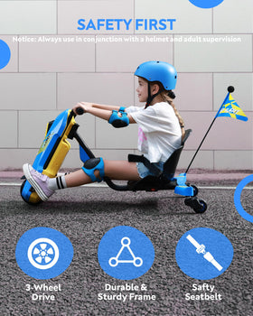 SaveJoy go kart seat adjustment feature for growing riders.