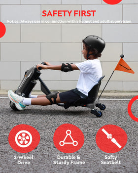 SaveJoy McLaren go-kart drift mode enables smooth turns for play