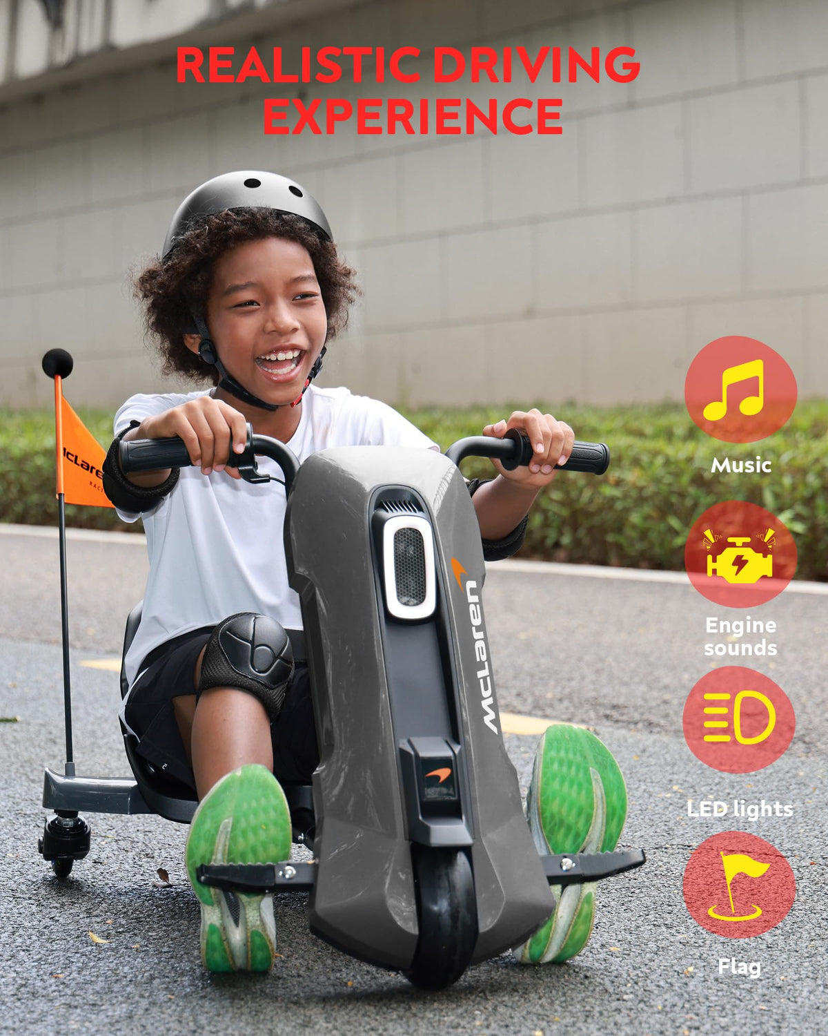 SaveJoy McLaren go-kart heavy-duty frame for long-lasting play