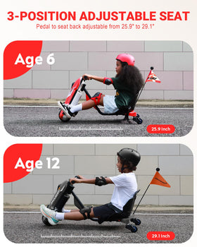 SaveJoy McLaren go-kart suitable for indoor and outdoor surfaces with durable wheels