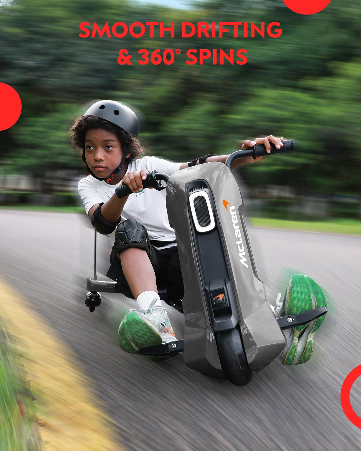SaveJoy McLaren go-kart LED lights and sounds for immersive racing