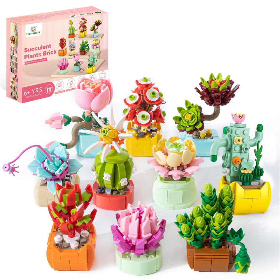 Sawaruita succulent building blocks set shown for vibrant home decor.