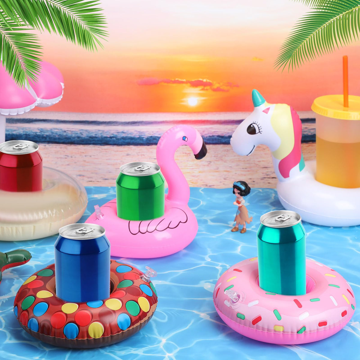 Sawysine flamingo pool float cup holder brightens gatherings and holds drinks securely.