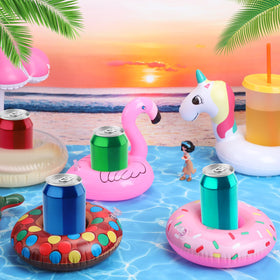 Sawysine flamingo pool float cup holder brightens gatherings and holds drinks securely.