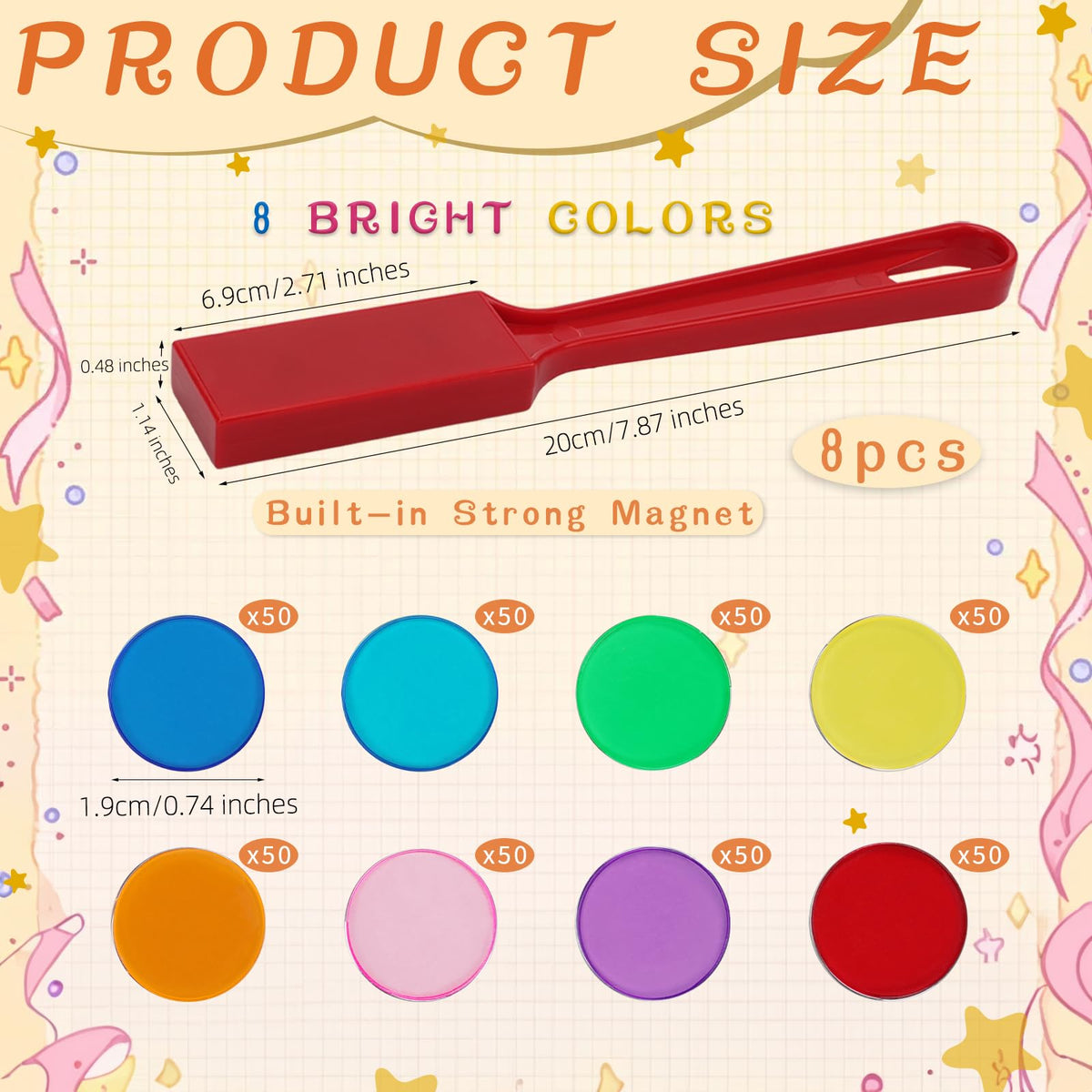SayAYA 400 colorful bingo chips improve visibility and engagement for all players