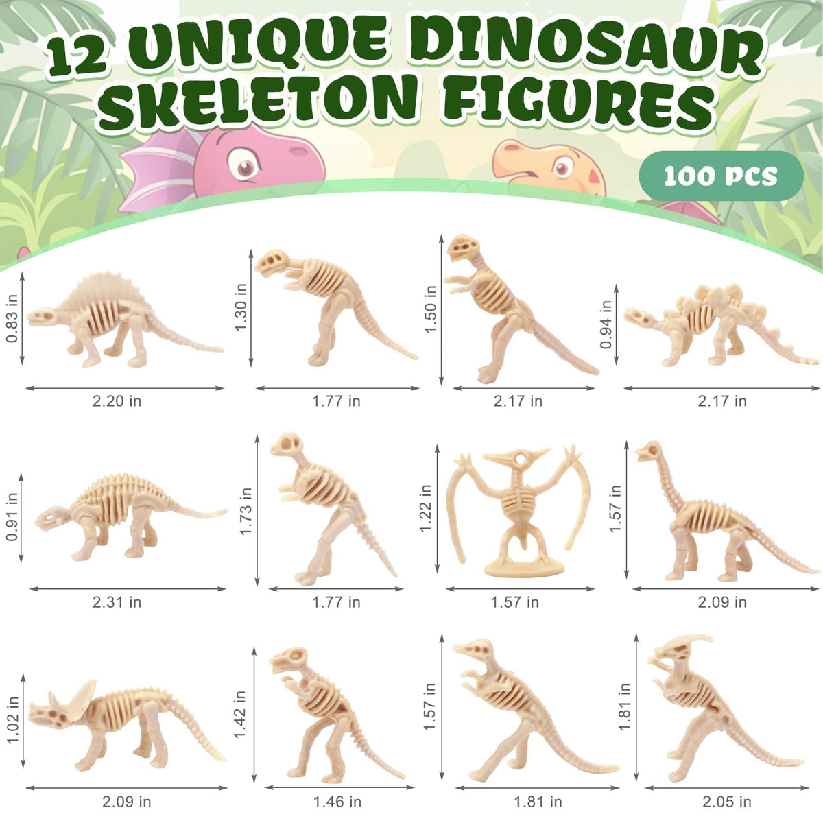 SAYAYA durable non-toxic plastic dinos withstand hours of safe, repeated play.