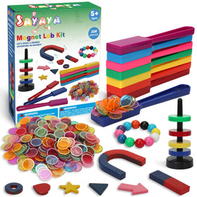 Sayaya magnetic science kit bingo wands provide colorful, hands-on STEM play.