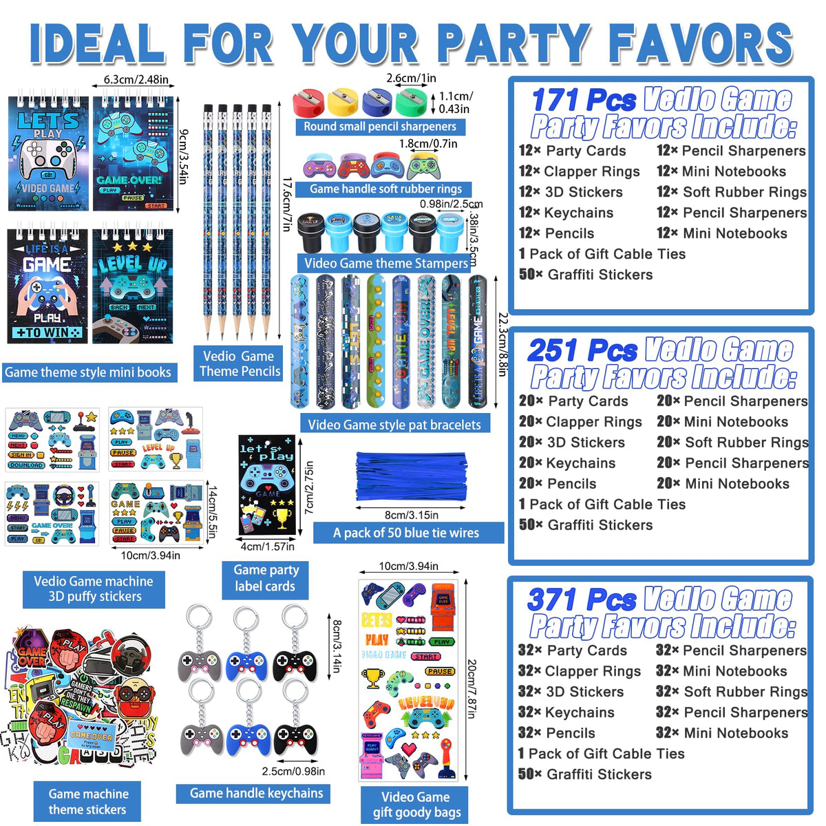 Sayglossy gaming party notepads provide handy keepsakes and note-taking for guests.