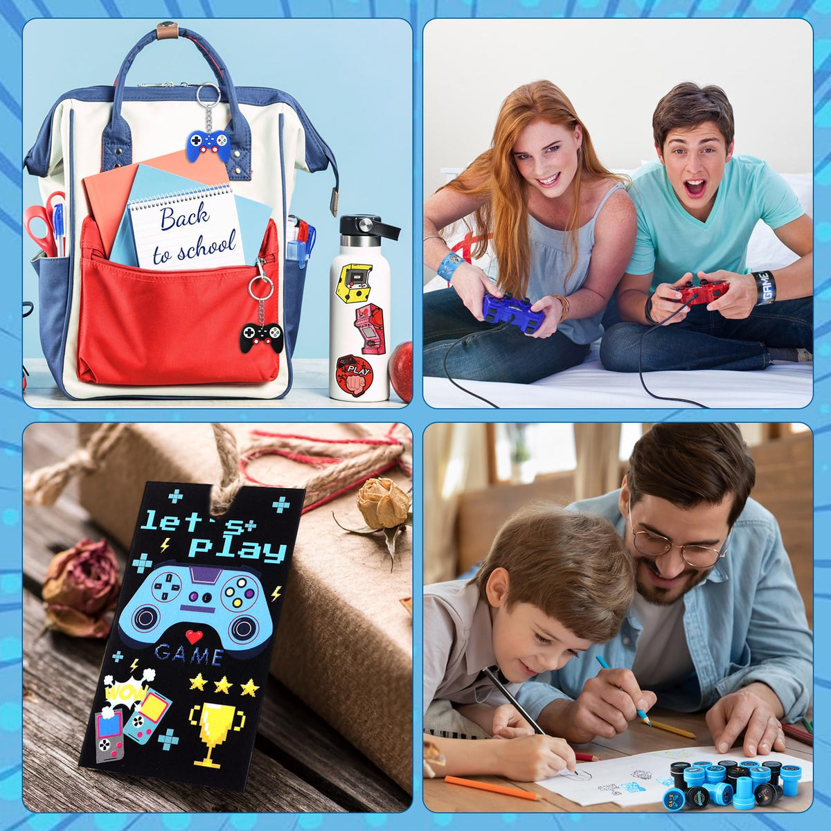 Sayglossy pencils inspire game-themed creativity and quick notes during parties.