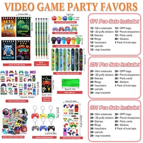 Sayglossy 331 Pcs video game stickers assortment adds vibrant accents to party loot