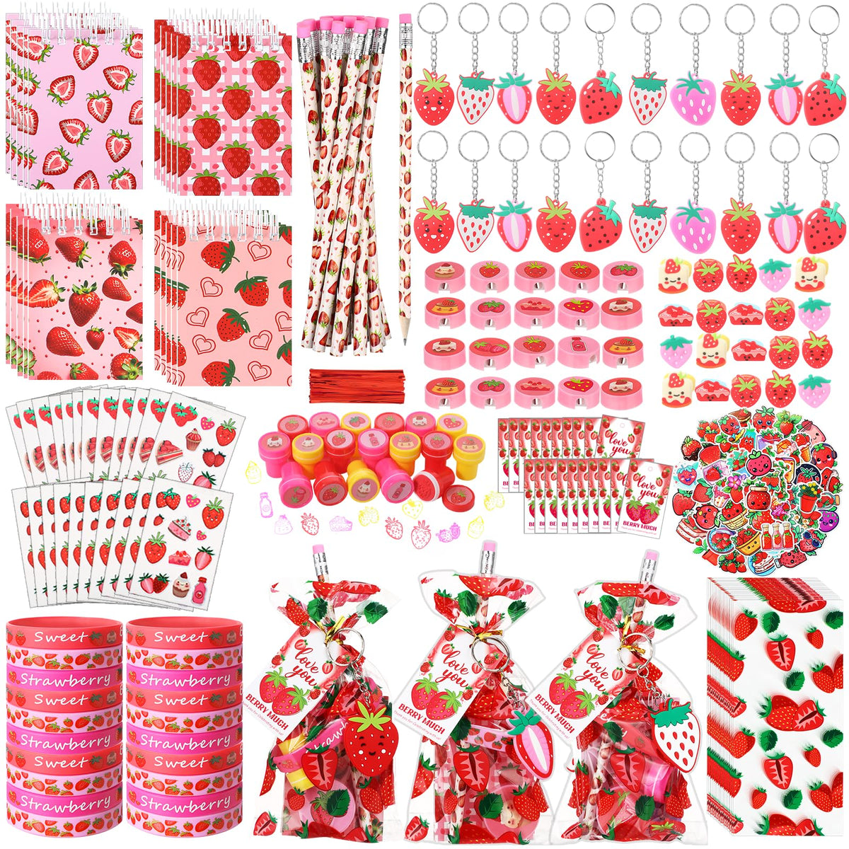 Sayglossy strawberry party favors notepads for quick jotting at parties