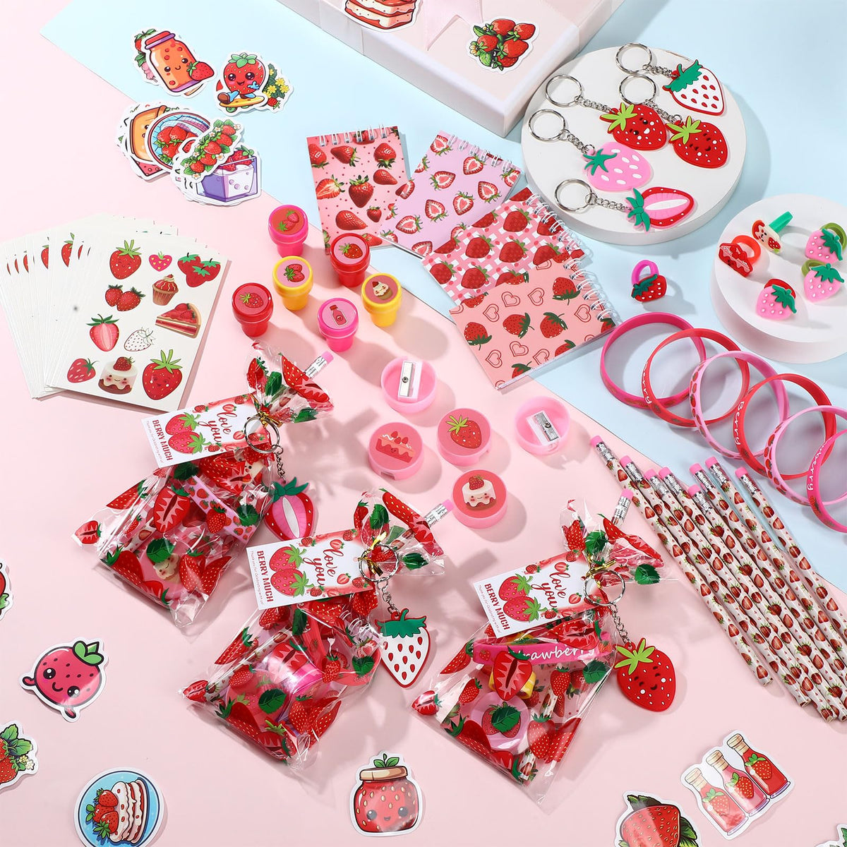 Sayglossy strawberry party favors slap bracelets provide interactive fun for kids