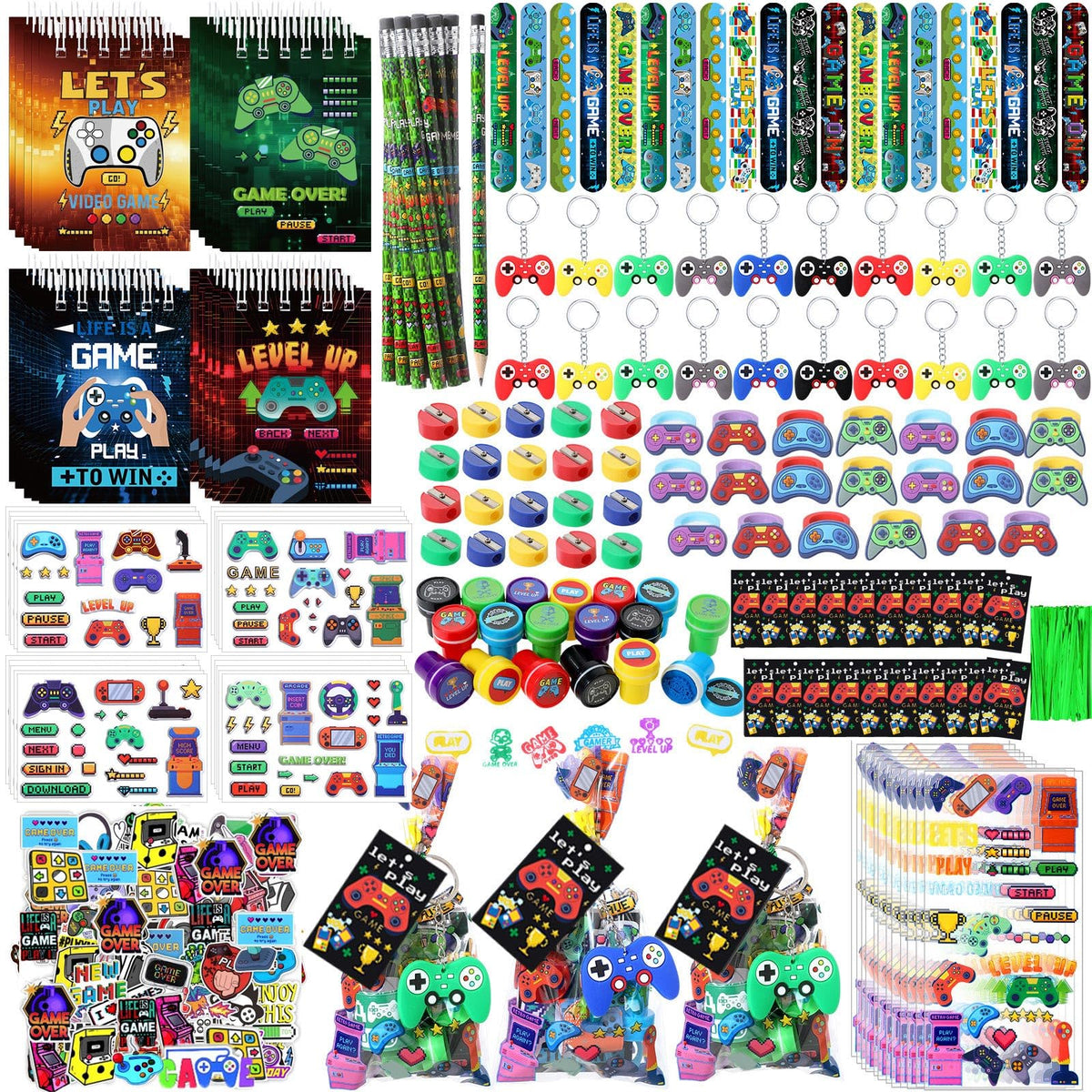 Sayglossy video game party favors cover with vibrant loot for birthdays and game nights