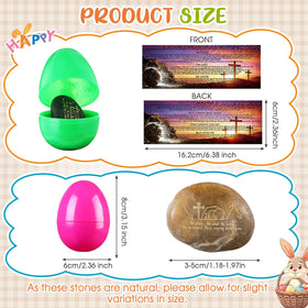 Saypacck Christian rocks with gold ink engravings for inspirational displays.
