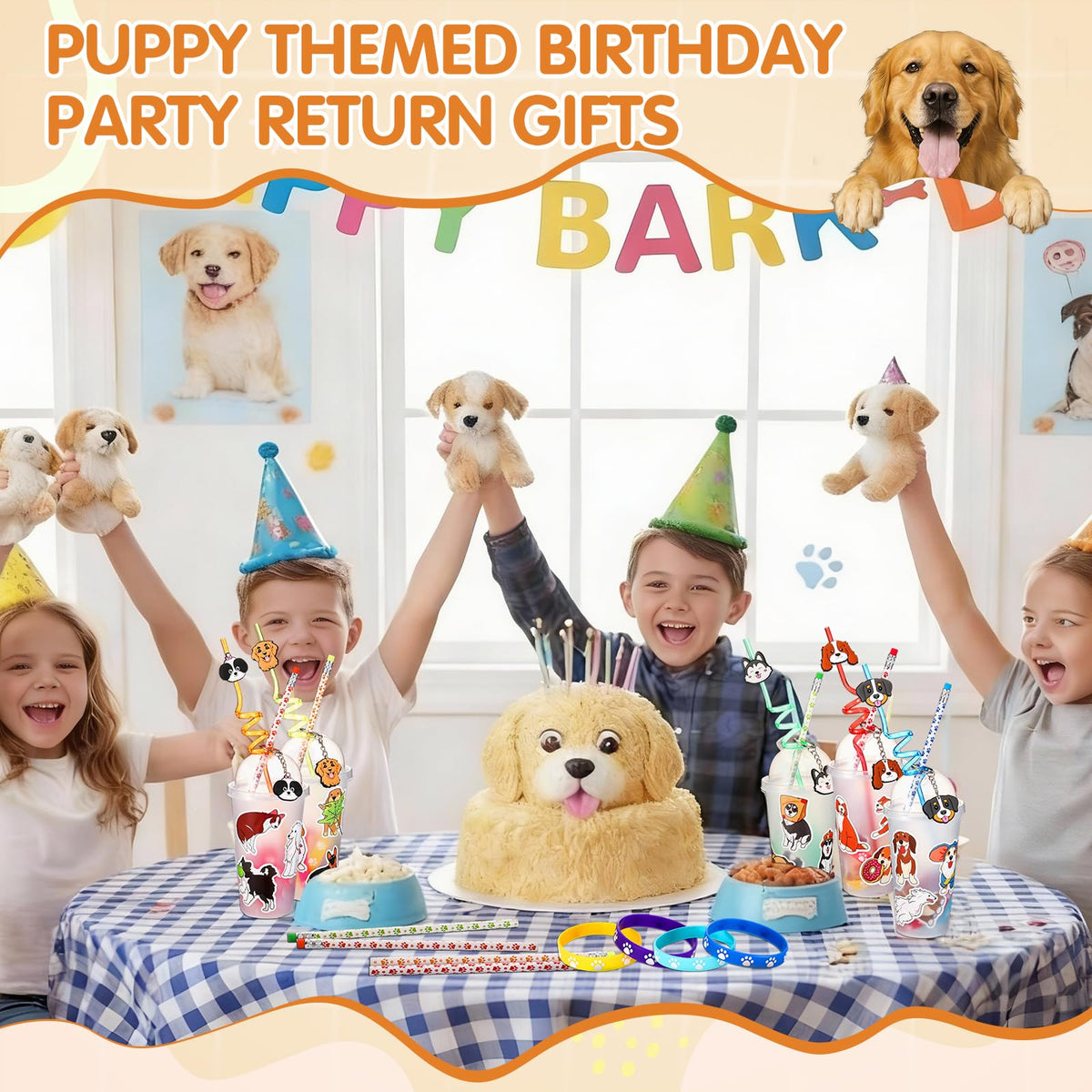 Saypacck dog-themed stickers for interactive party fun and keepsakes